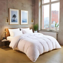 MistyMorning Plain Duvet Cover sets, Soft & Premium quality Bedding & Linen, Egyptian Cotton with 200 Thread Count. (White, Double)