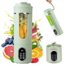 KQWVZ Portable Blender, 530ml Personal Blender, USB Rechargeable Portable Blender, Fruit Veggie Juicer Cup, Cordless Mini Blender with 12 Blades,