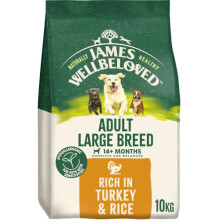 James Wellbeloved Dog Adult Hypoallergenic Dry Food Large Breed Turkey and Rice 10 kg