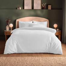 Silentnight Brushed Cotton Duvet Set - Soft Velvety Touch 100% Cotton - Cosy Warmth Feel Breathable Lightly Brushed Hypoallergenic - Button Fastening
