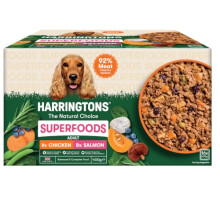 Harringtons Superfoods Wet Adult Dog Food Chicken & Salmon 16x400g