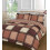 NZ Logan Check Pattern Luxurious Modern Style Duvet Cover Sets Reversible Bedding Sets (Chocolate, Single) 1