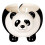 Panda Shape Yarn Bowl, Knitting Wool Storage Basket Round with Holes, Ceramic Glossy Surface Exquisite Texture 2