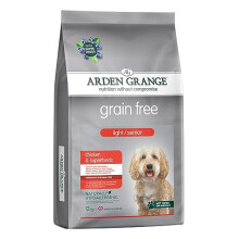 Arden Grange Grain Free Light/Senior Chicken & Superfoods Dry Dog Food 12 kg - Weight Management Formula with 41% Chicken, Prebiotics, Joint Support