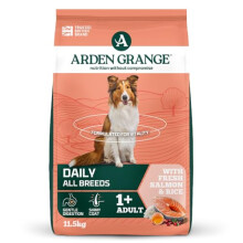 Arden Grange Adult Dry Dog Food with Fresh Salmon and Rice, 11.5 kg