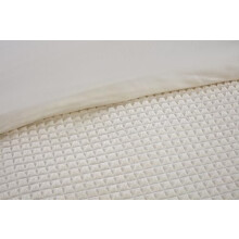 Rapport Home Luxury Waffle Embossed Teddy Fleece Duvet Cover Set - Double, Natural - Easy Care Warm Textured Soft Bedding Set
