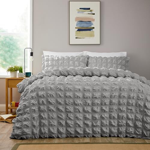 Olivia Rocco Soho Duvet Cover Set with Pillowcases Quilted Design Super ...