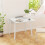 Folding Dining Table with Two Drop Leaves White 4