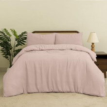 MHG Living Chunky Waffle Striped Duvet Cover Set â“ Cotton Blend, Super Soft & Breathable, Hypoallergenic, Machine Washable Waffle Weave Bedding