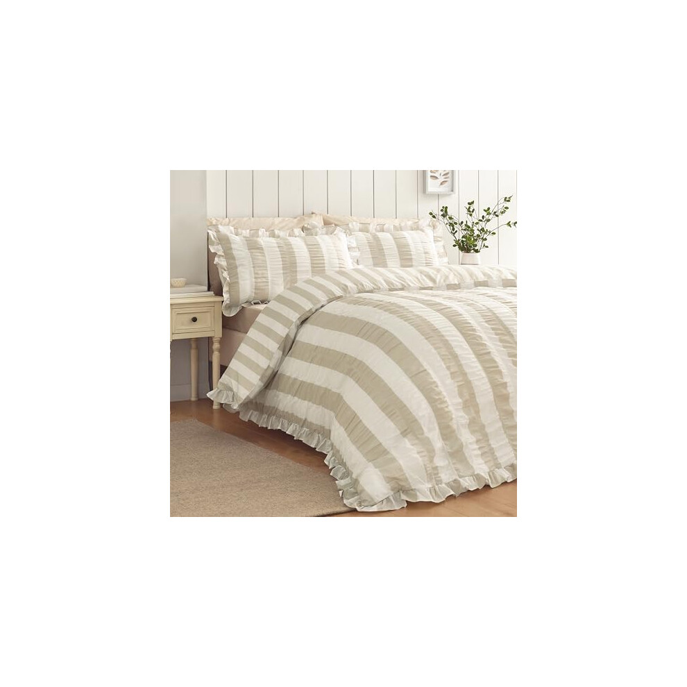 Seersucker Frill Stripe Duvet Cover Set - Image 12