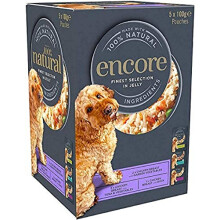 Encore Natural Wet Dog Food, Chicken Selection in Jelly,pack of 4 (5 x 100g) Pouches