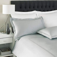 Great Knot Emperor collection 100% Egyptian sateen cotton - Duvet cover set (Silver Grey, Super King)