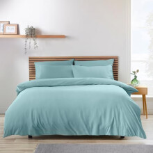 Catherine Lansfield So Soft Non-Iron Single Duvet Cover Set with Pillowcase Duck egg Blue