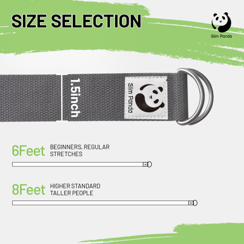 Slim Panda Yoga Belt Pilates Straps Stretch Exercise Workout Dance 100 1