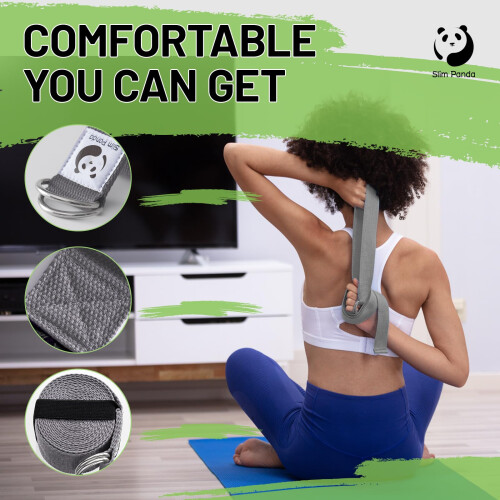 Slim Panda Yoga Belt Pilates Straps Stretch Exercise Workout Dance 100 2