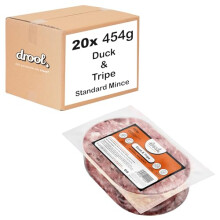 Drool Duck & Tripe Standard Mince 20 x 454g | 100% Natural Raw Dog Food | Frozen Dog Food for Optimal Canine Health