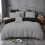 J.Din Single Grey and Black Reversible Duvet Cover Bedding Set 2