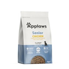 Applaws Complete and Grain Free Dry Senior Dog Food 4kg Chicken, All Breeds, High Protein Dog Kibble (Pack of 1)