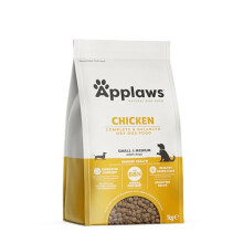 Applaws Complete and Grain Free Dry Adult Dog Food 1kg Chicken, Small Medium Breeds, High Protein Dog Kibble (Pack of 1)