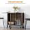 Mobile Folding Dining Table with Two Foldable Surfaces Brown 7