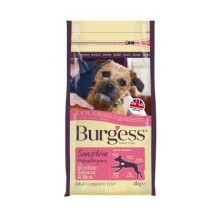 Burgess Sensitive Adult Dog Salmon & Rice 2 x 12.5kg Complete Hypoallergenic Dry Dog Food Range Key Ingredients for Supporting Dog Overall Health &