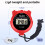 PULIVIA Sports Stopwatch Timer Lap Split Digital Clock Calendar Alarm 4