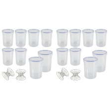 16 Sets Paint Container with Mixing Touch Paint Storage Cups for Repainting Leftover Paint,1000Ml