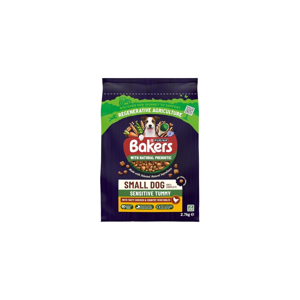 Bakers Chicken & Vegetables Small Dog Food 2.7 Kg for Sensitive Tummies - Image 2