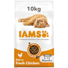 IAMS Kitten Complete Dry Cat Food Chicken 10kg - For Healthy Growth