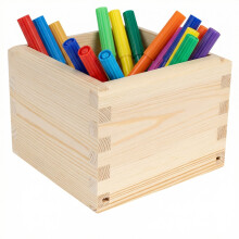 (12 x 12 x 9 cm) Creative Deco Aufbewahrungsbox Holzkiste ohne Deckel