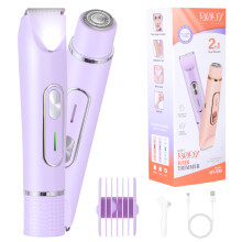 Épilateur 2-en-1 Hatteker HT-599 avec rasoir à double tête pour femme, sans fil, connecteur Type-C violet