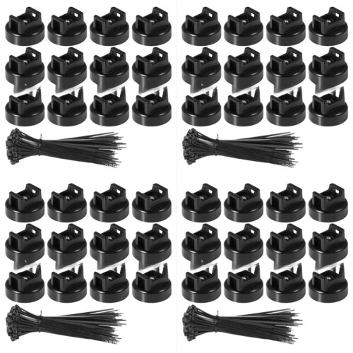 48PCS Magnetic Cable Tie Holders, Flexible Nylon Zip Ties, Button , for Home Office Workshop Garage Use