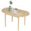 Drop Leaf Dining Table for 6 People Natural Wood 2