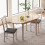 Drop Leaf Dining Table for 6 People Natural Wood 3