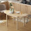 Drop Leaf Dining Table for 6 People Natural Wood 4