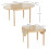 Drop Leaf Dining Table for 6 People Natural Wood 5
