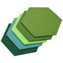 10Pcs/Set Hexagon Board Hexagonal Wall Sticker Multifunction 3D Decorative Home Message Board Green Series