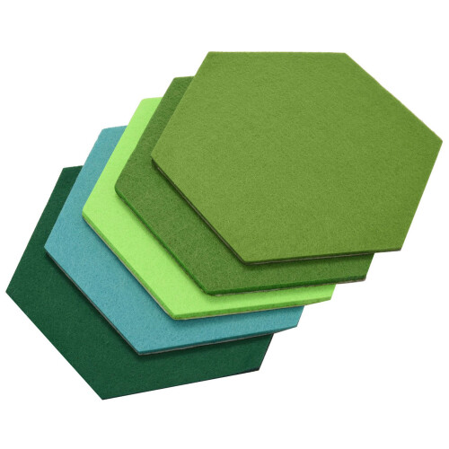 10Pcs/Set Hexagon  Board Hexagonal  Wall Sticker Multifunction 3D Decorative Home Message Board Green Series
