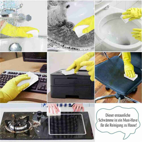 72PCs Magic Sponge High Density Compressed Cleaning Melamine Eraser Kitchen Bathroom Sofa Cleaning