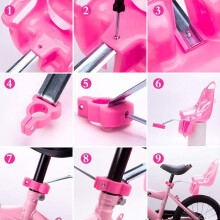 Universal Doll Bike with Stickers DIY Decal Girls Kids Bike Accessories,