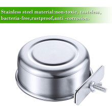 6-Piece Bird Feeder Cup Stainless Steel Feeder Cup Animal Cage Water Food Bowl S