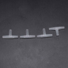 Plastic Tee Shape Aquarium 3-Way Air Valve Connectors 50 Pcs White