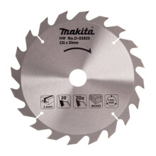 Lâmina de carbure para serra circular - MAKITA - D-03925 - Ø 235 mm - 20 dentes ATB - Alésage 30 mm
