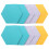 10Pcs Hexagon  Board Hexagonal  Wall Sticker Multifunction 3D Decorative Home Message Board Gray Yellow Series 2