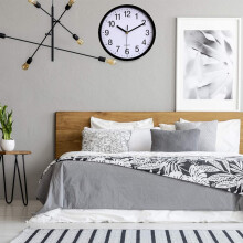 1 Packungen Nicht Tickende Leise Wand Uhren 10 Zoll Klassische Quarz Dekor Uhr Leicht zu Lesen für Zimmer/Zuhause/ KüChe/ Schlafzimmer