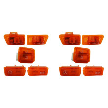 10X Motorcycle Turn Signal Far and Near Light Horn Button for Scooter GY6 50Cc 125Cc 150Cc DIO AF17 Orange