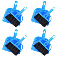 4X Dust Pan and Brush Set for Guinea Pig Toys, Hamster Cleaner Hedgehog Supplies, Small Broom and Dust Dust