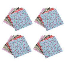 400Pcs 10X10cm Square Floral Cotton Fabric Patchwork Cloth for DIY Sewing
