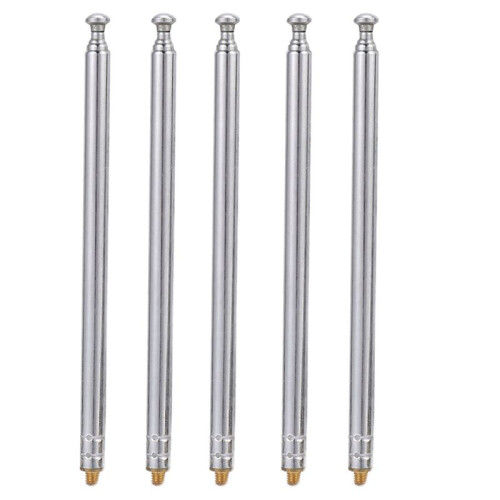 RC Model Car 25 Silver 5 Section 3 mm External Threaded Expansion Antenna