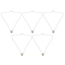 5X Double Heart Rose Gold Cremation Urn Necklace Pendant Funnel Fill Kit Keepsake Memorial Ashes